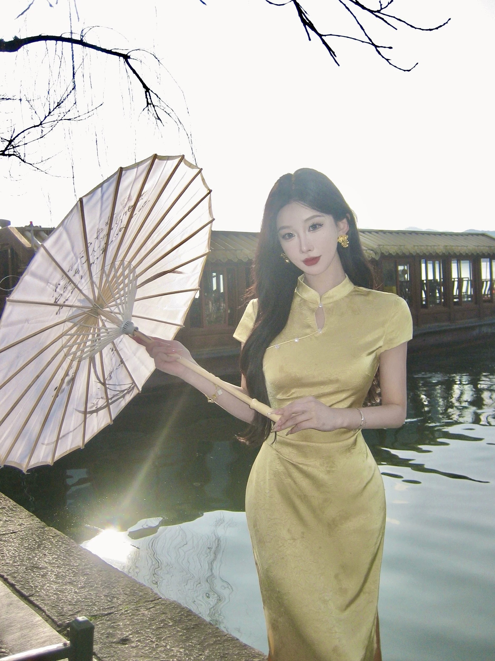 Collecting shells qipao dress Q223 images